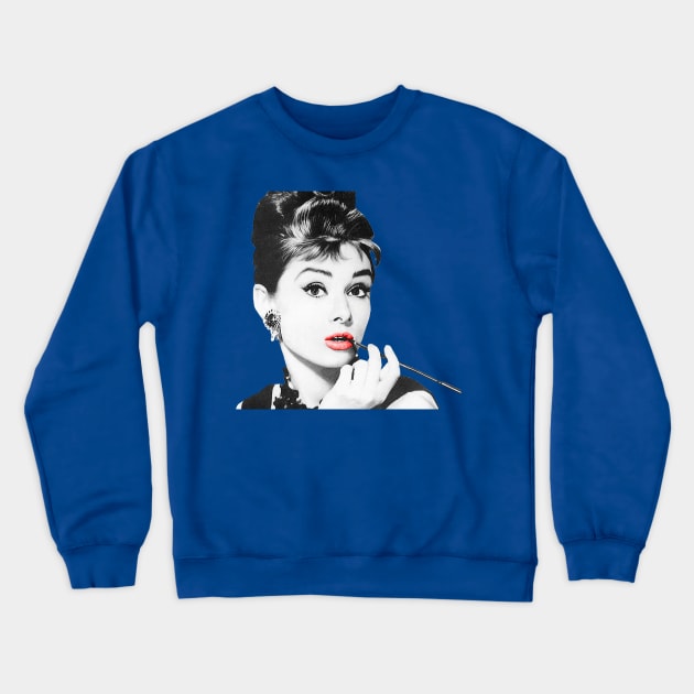 Audrey Hepburn 'Lips' Crewneck Sweatshirt by SiSuSiSu